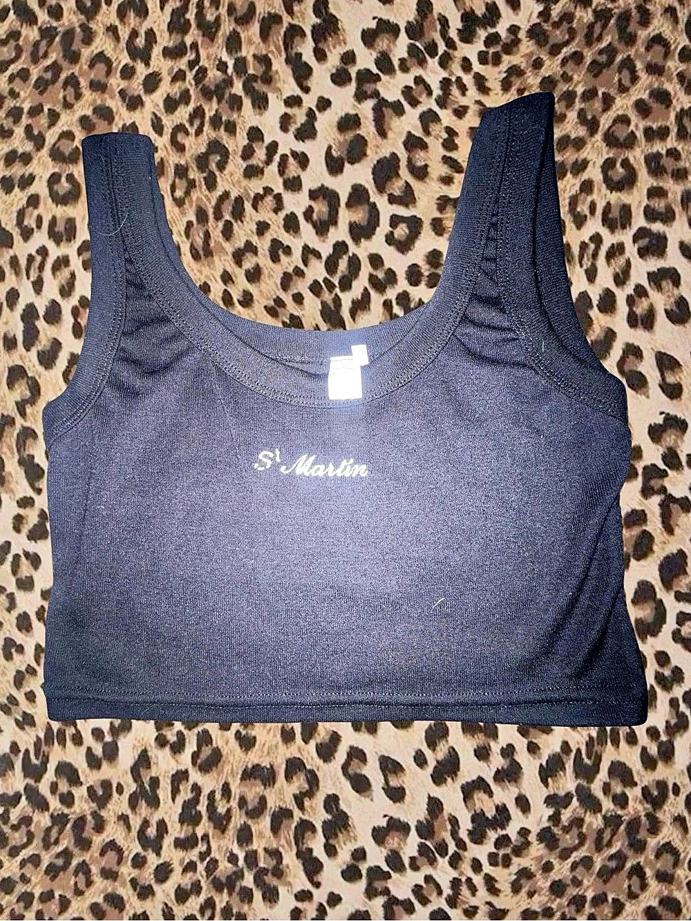 St. Martin Crop Top Size Medium Black